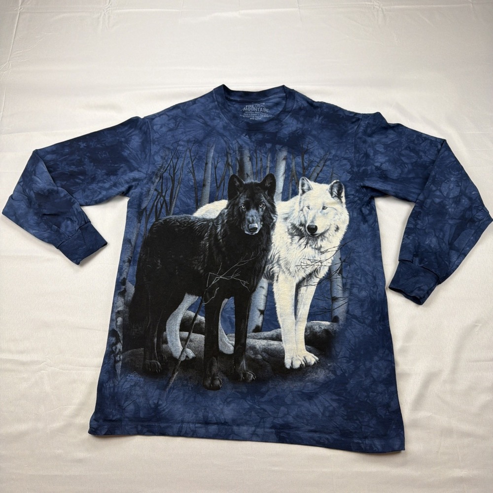 The Mountain Wolf Nature American Tie Dye Shirt Long Sleeve Size Medium
